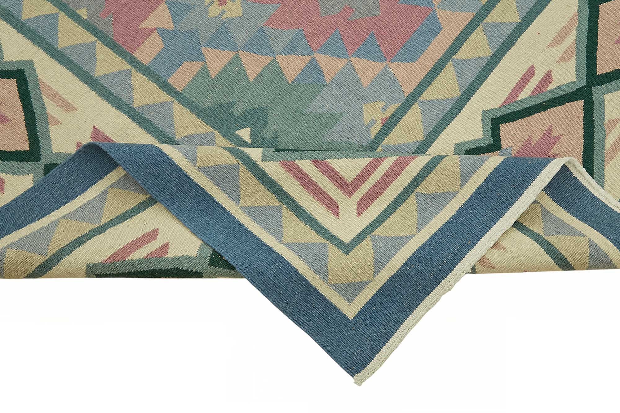 8x11 Hand-Woven Dhurrie Kilim Rug - 48864
