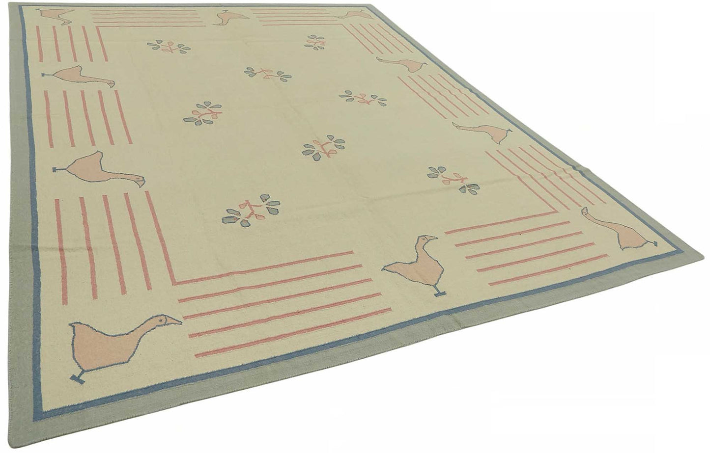 9x12 Handwoven Tribal Dhurrie Kilim Rug - 48865