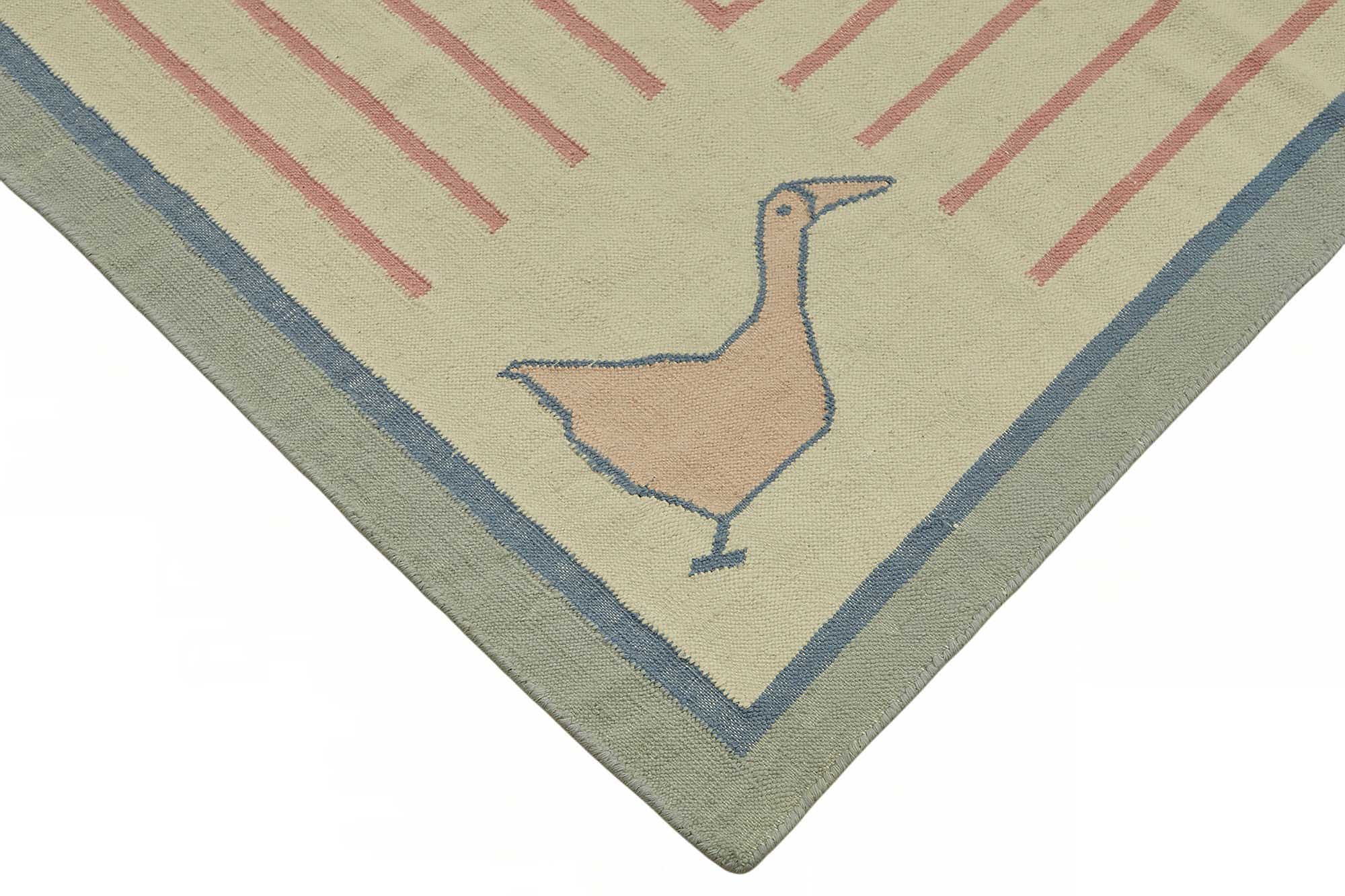9x12 Handwoven Tribal Dhurrie Kilim Rug - 48865