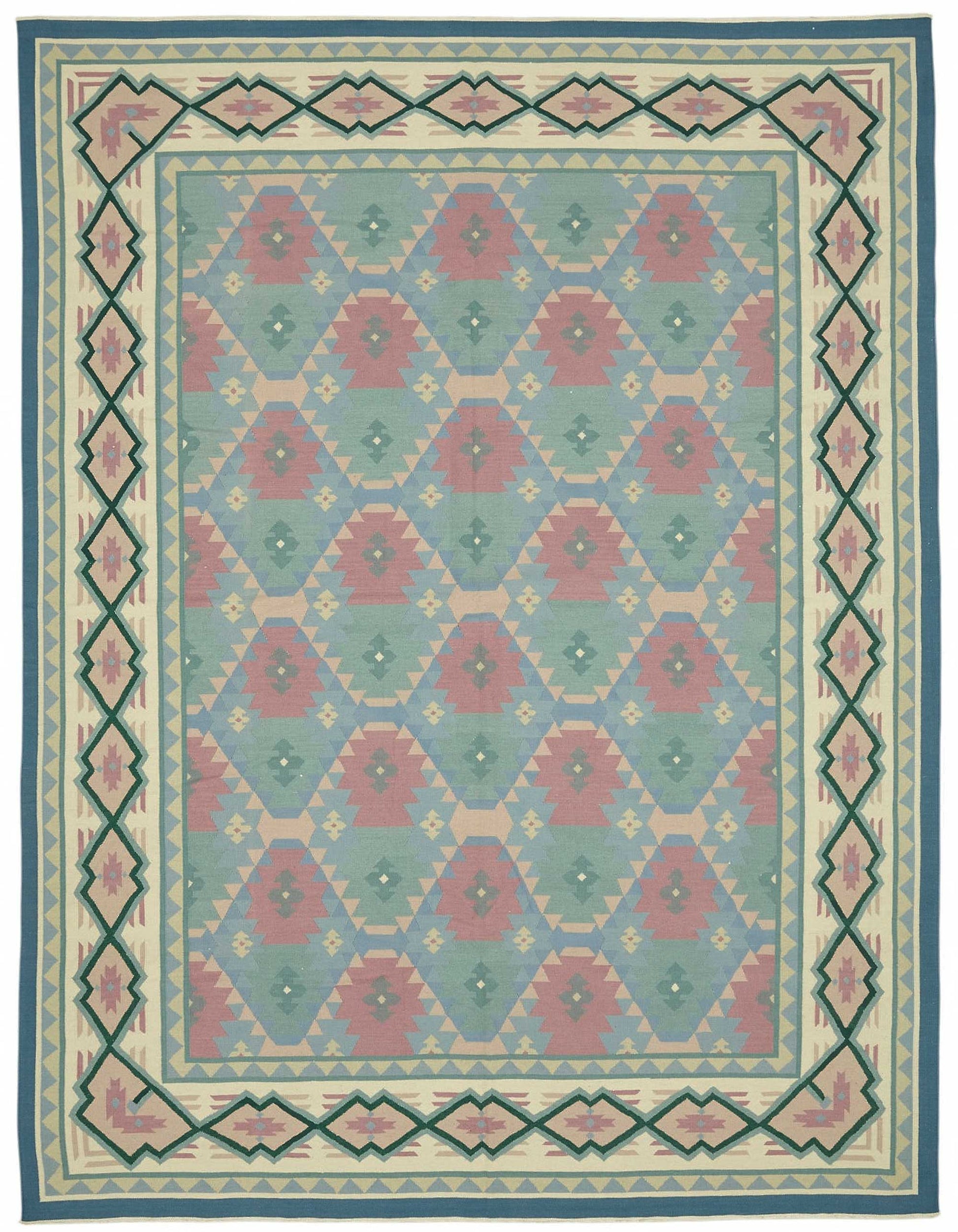9x11 Geometric Dhurrie Kilim Rug - 48866