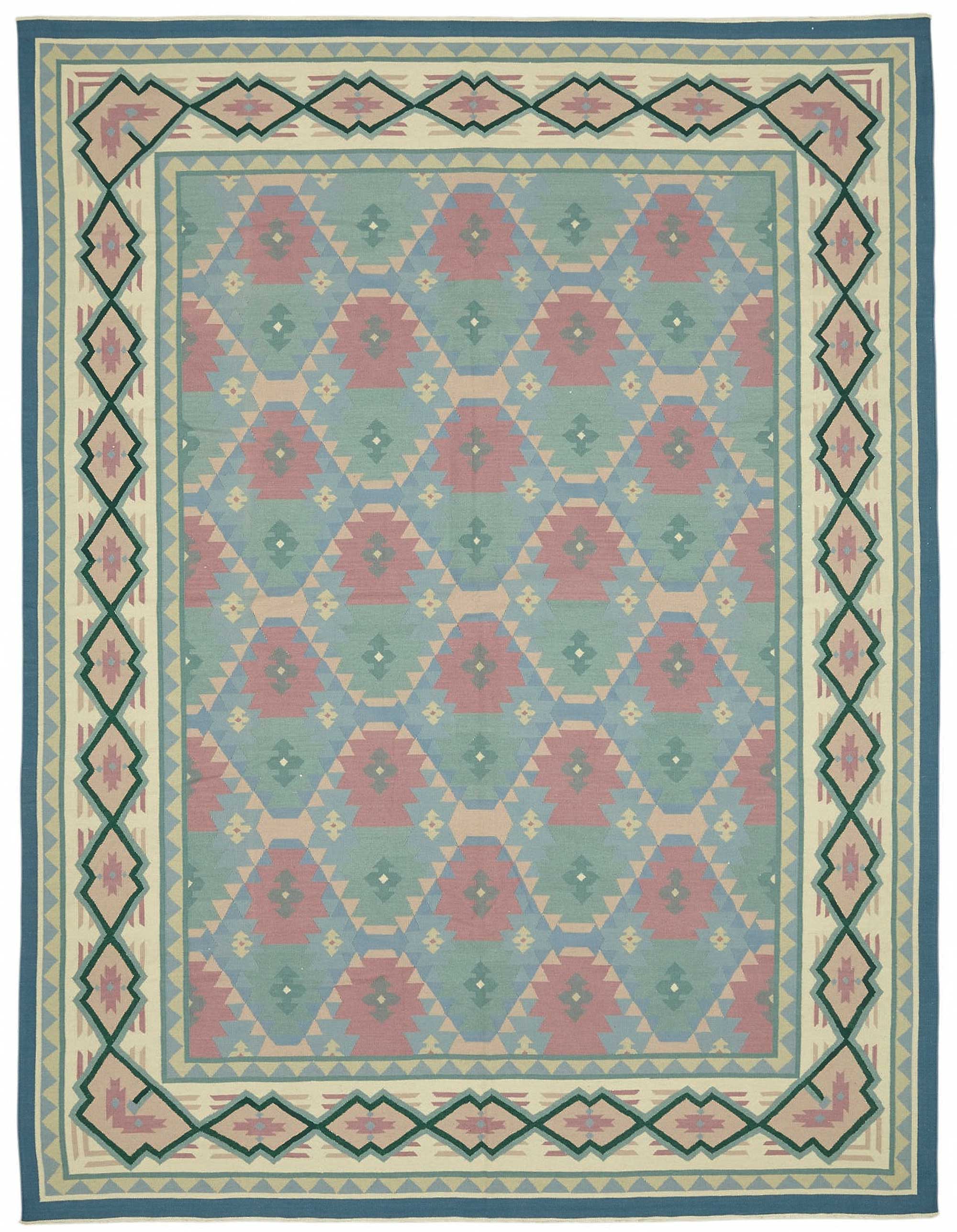9x11 Geometric Dhurrie Kilim Rug - 48866