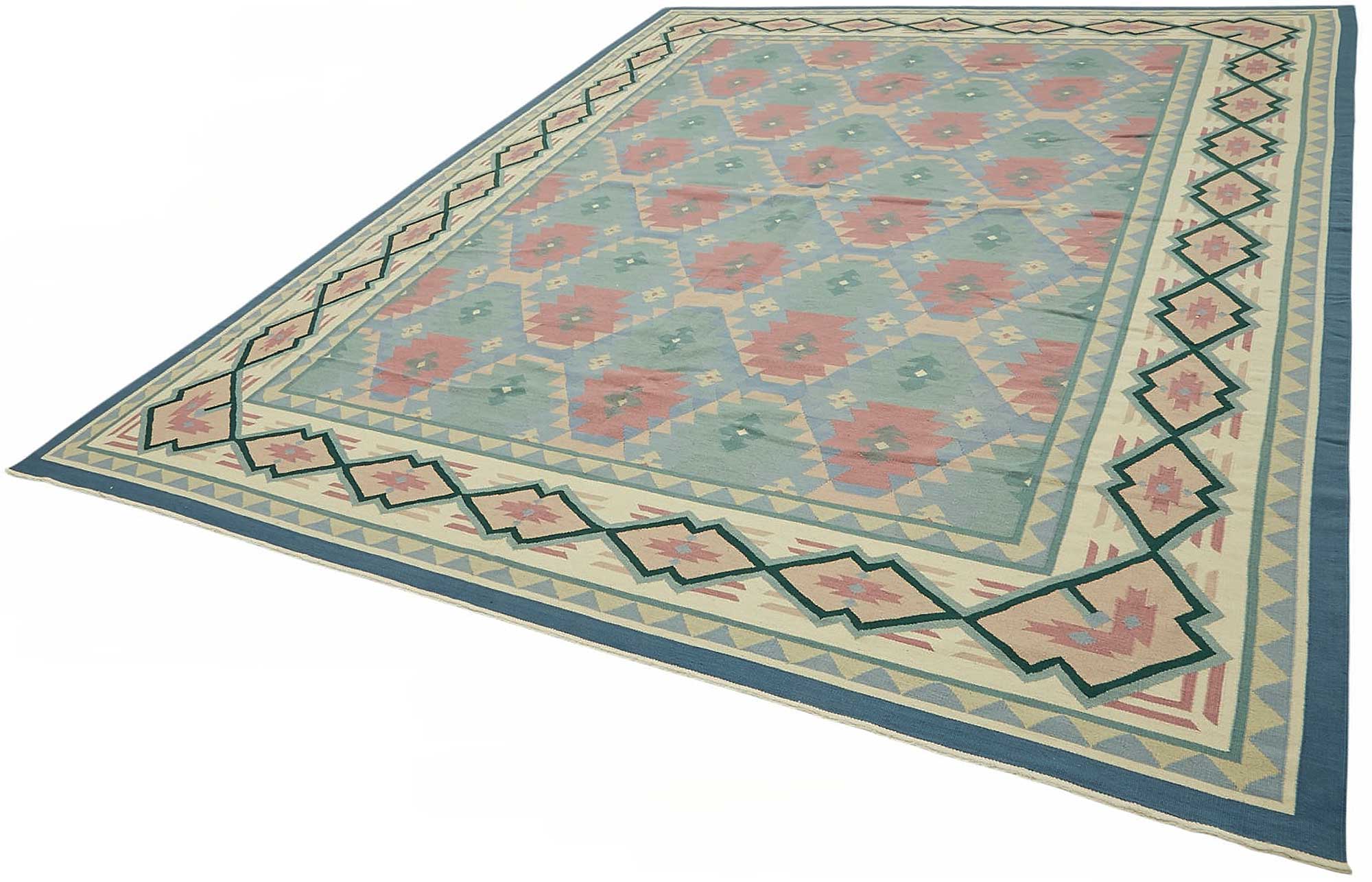 9x11 Geometric Dhurrie Kilim Rug - 48866