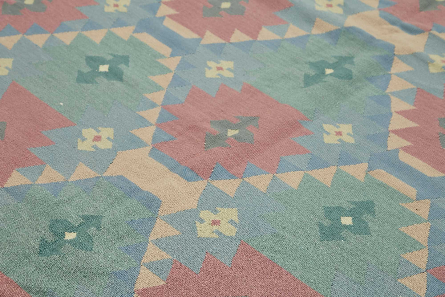 9x11 Geometric Dhurrie Kilim Rug - 48866