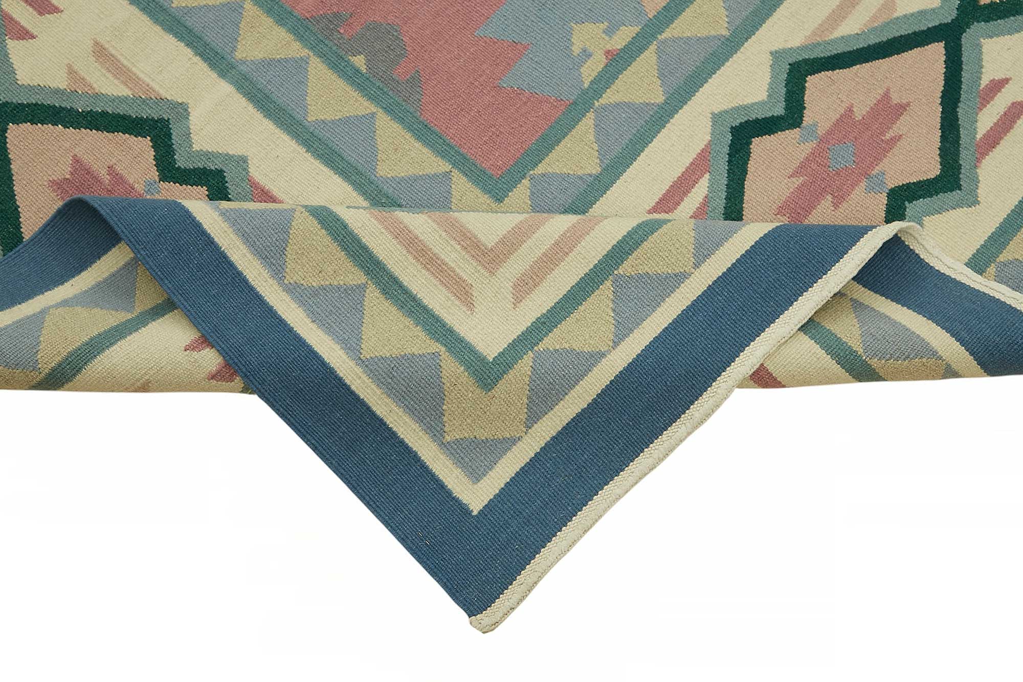 9x11 Geometric Dhurrie Kilim Rug - 48866