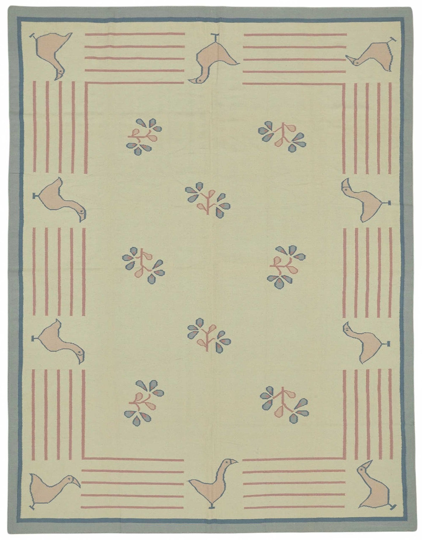 9x12 Tribal Dhurrie Kilim Rug - 48867