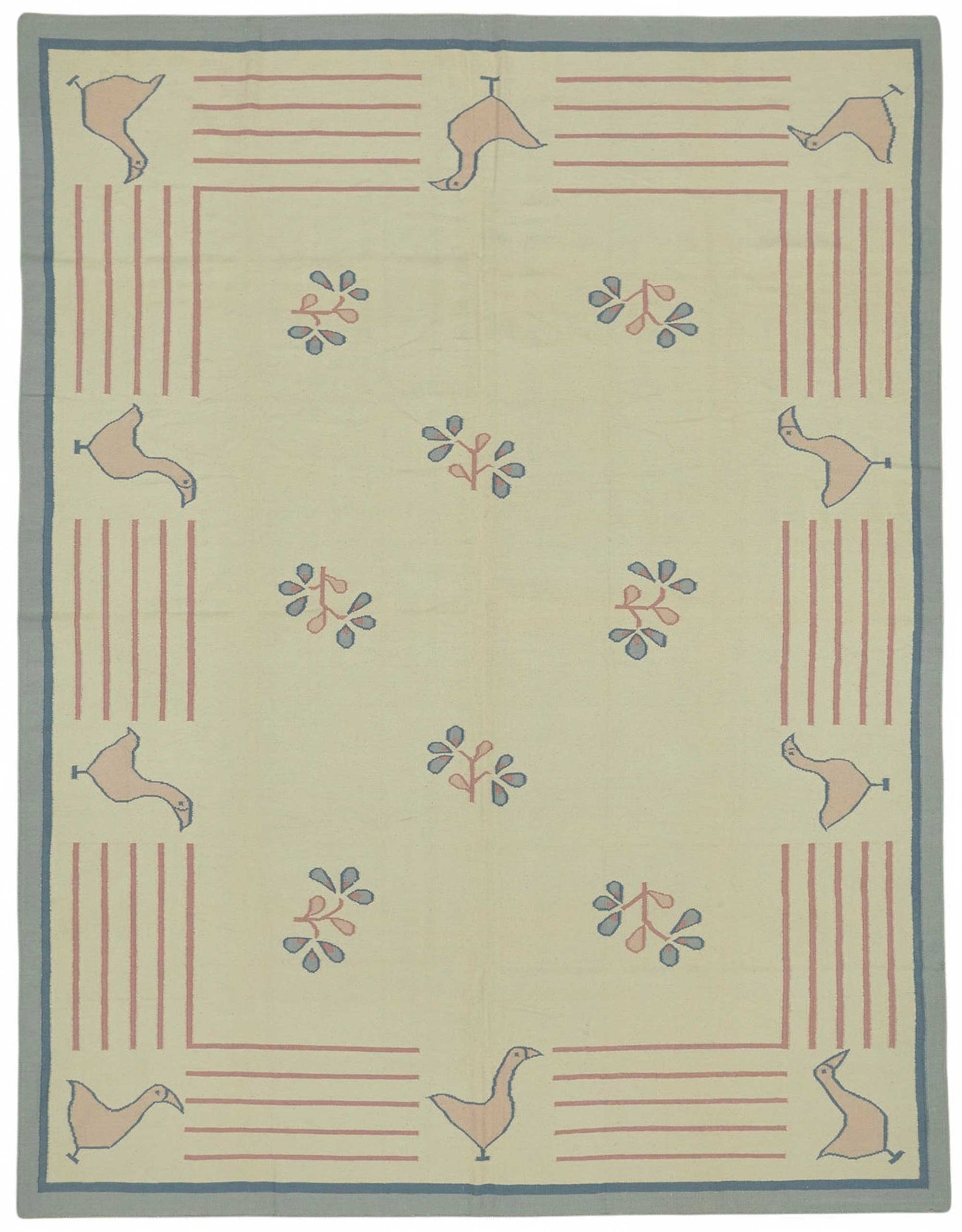 9x12 Tribal Dhurrie Kilim Rug - 48867