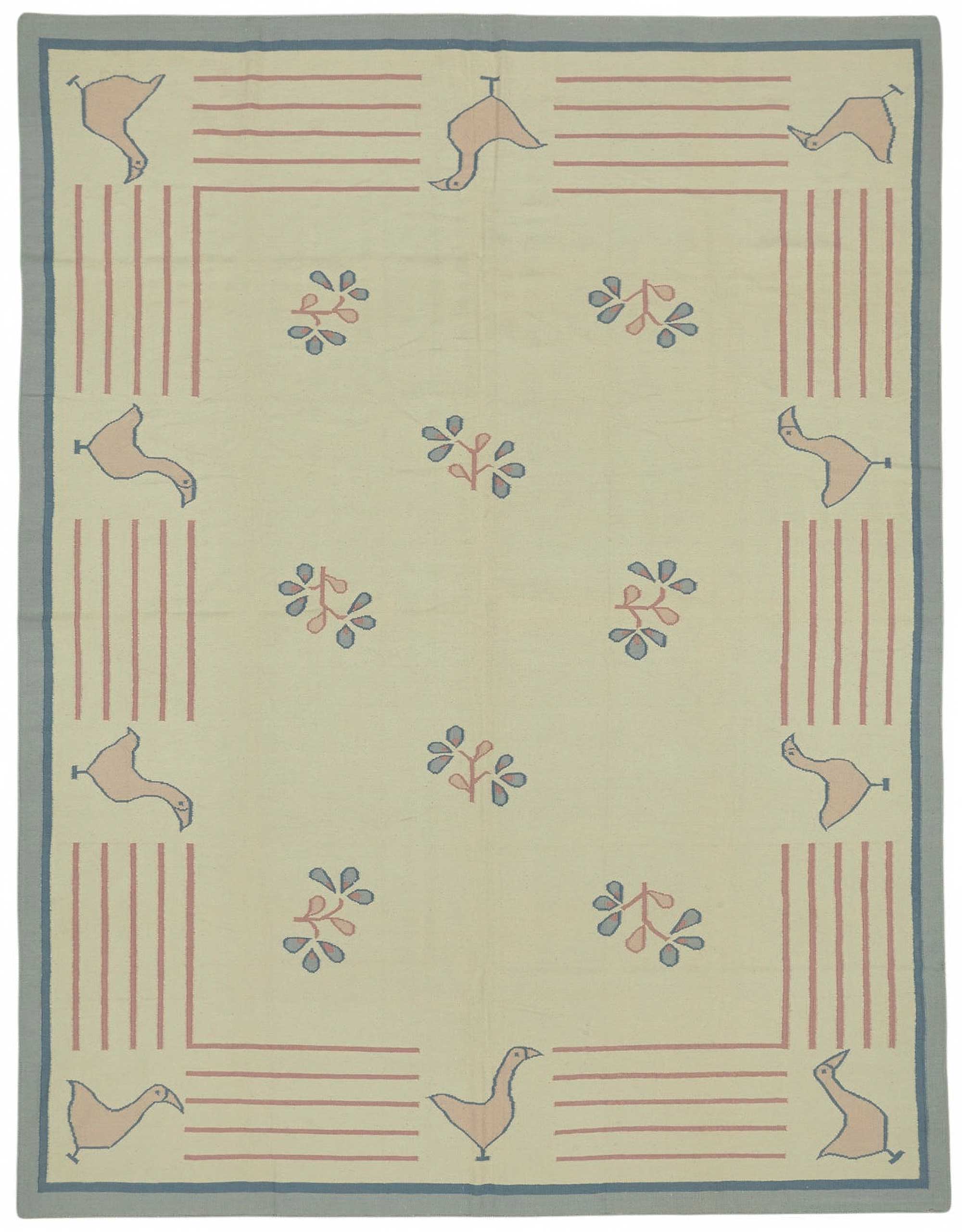 9x12 Tribal Dhurrie Kilim Rug - 48867