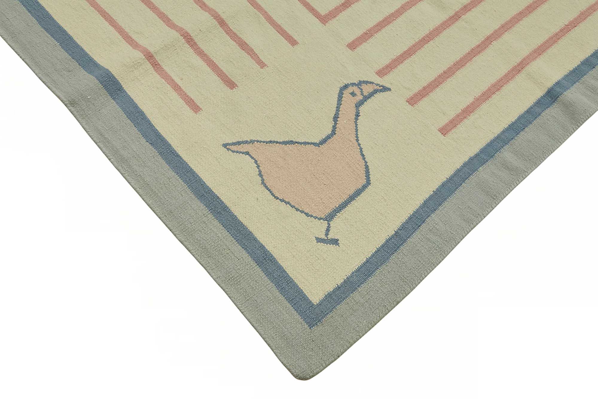 9x12 Tribal Dhurrie Kilim Rug - 48867