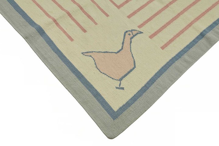 9x12 Tribal Dhurrie Kilim Rug - 48867