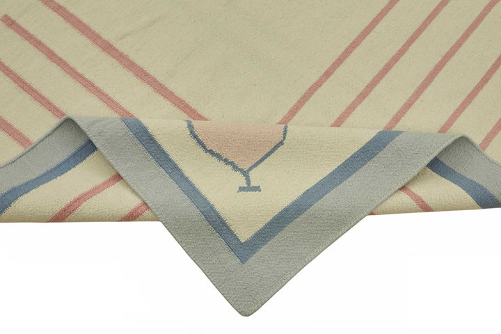 9x12 Tribal Dhurrie Kilim Rug - 48867