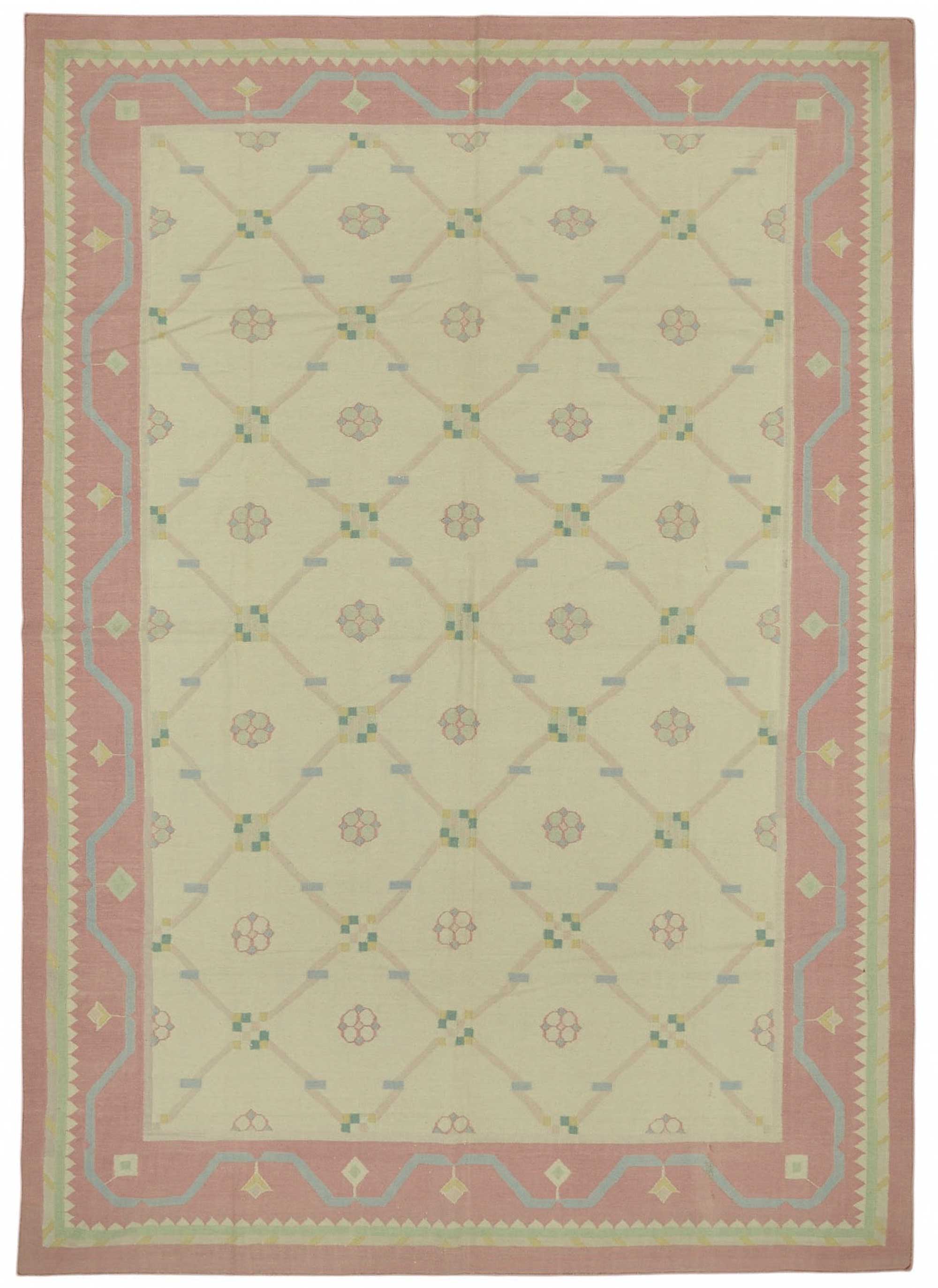 10x14 Geometric Dhurrie Kilim Rug - 48868