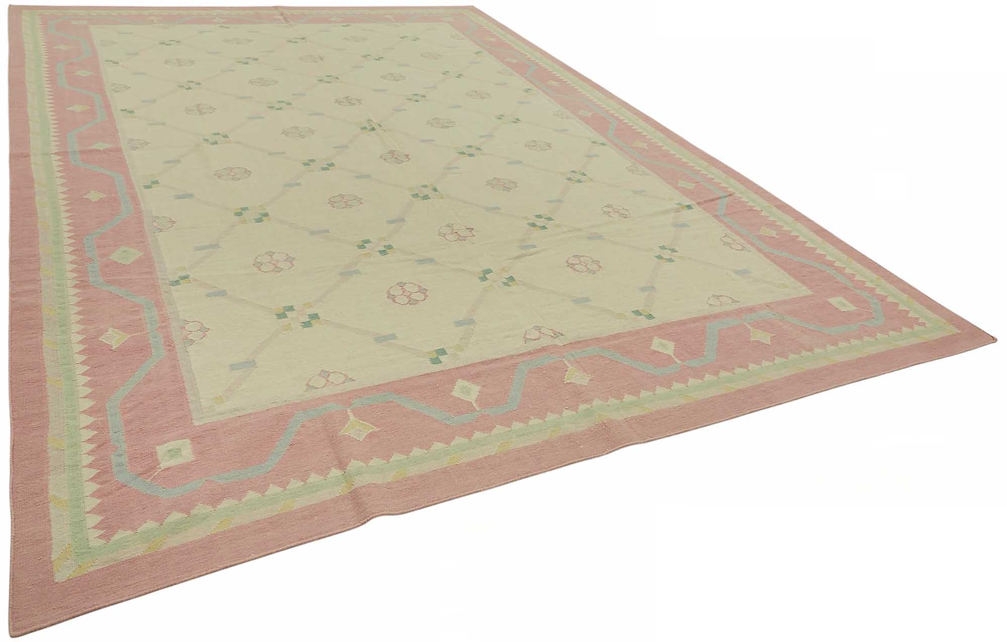 10x14 Geometric Dhurrie Kilim Rug - 48868