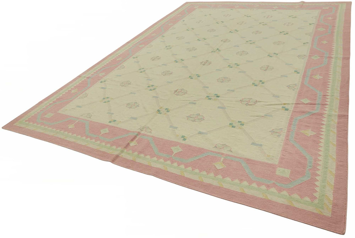 10x14 Geometric Dhurrie Kilim Rug - 48868