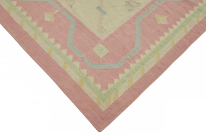 10x14 Geometric Dhurrie Kilim Rug - 48868