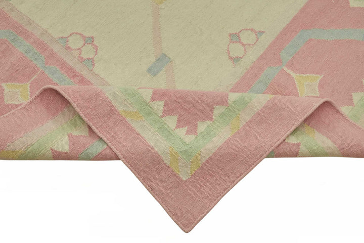 10x14 Geometric Dhurrie Kilim Rug - 48868