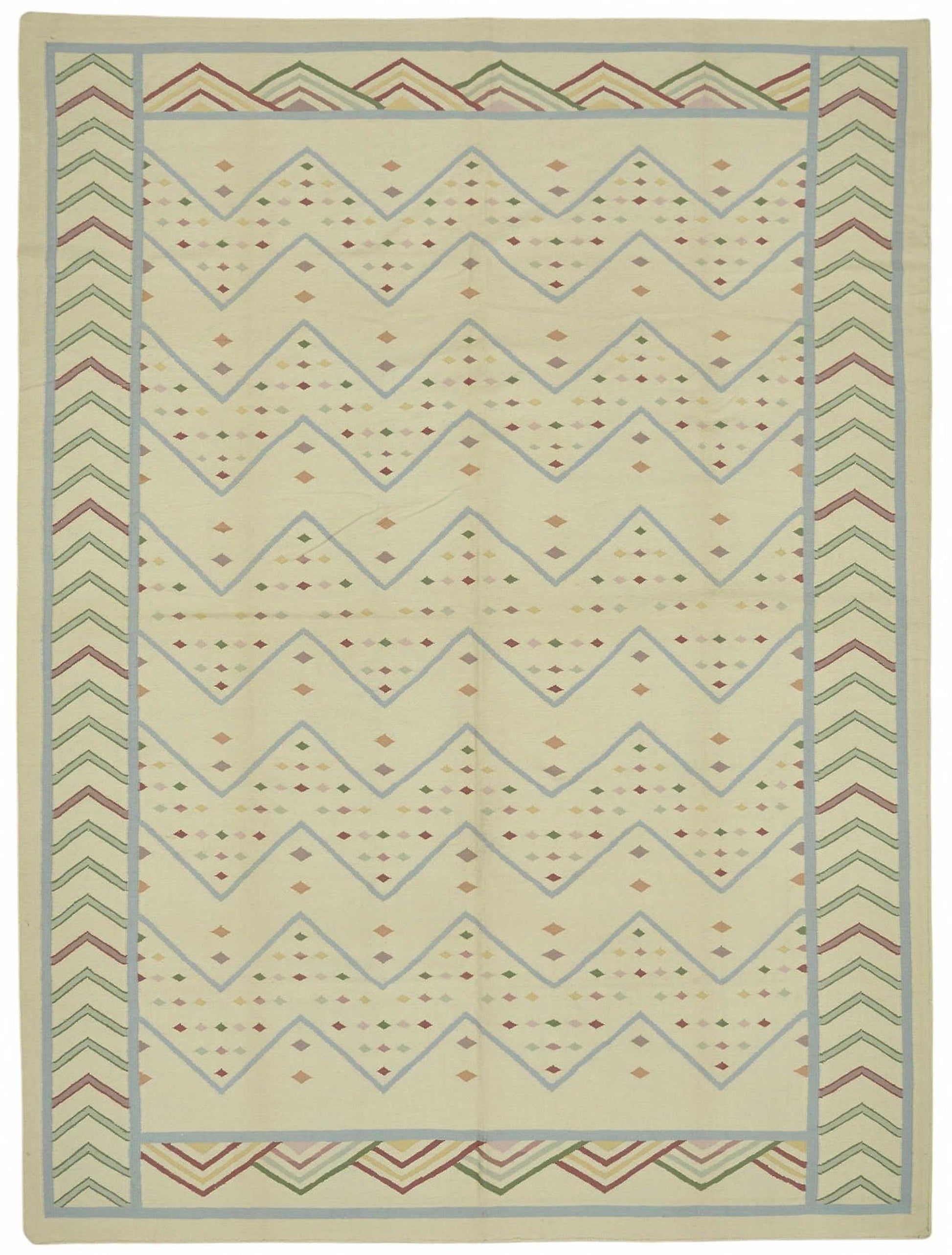 9x12 Geometric Dhurrie Kilim Rug - 48873
