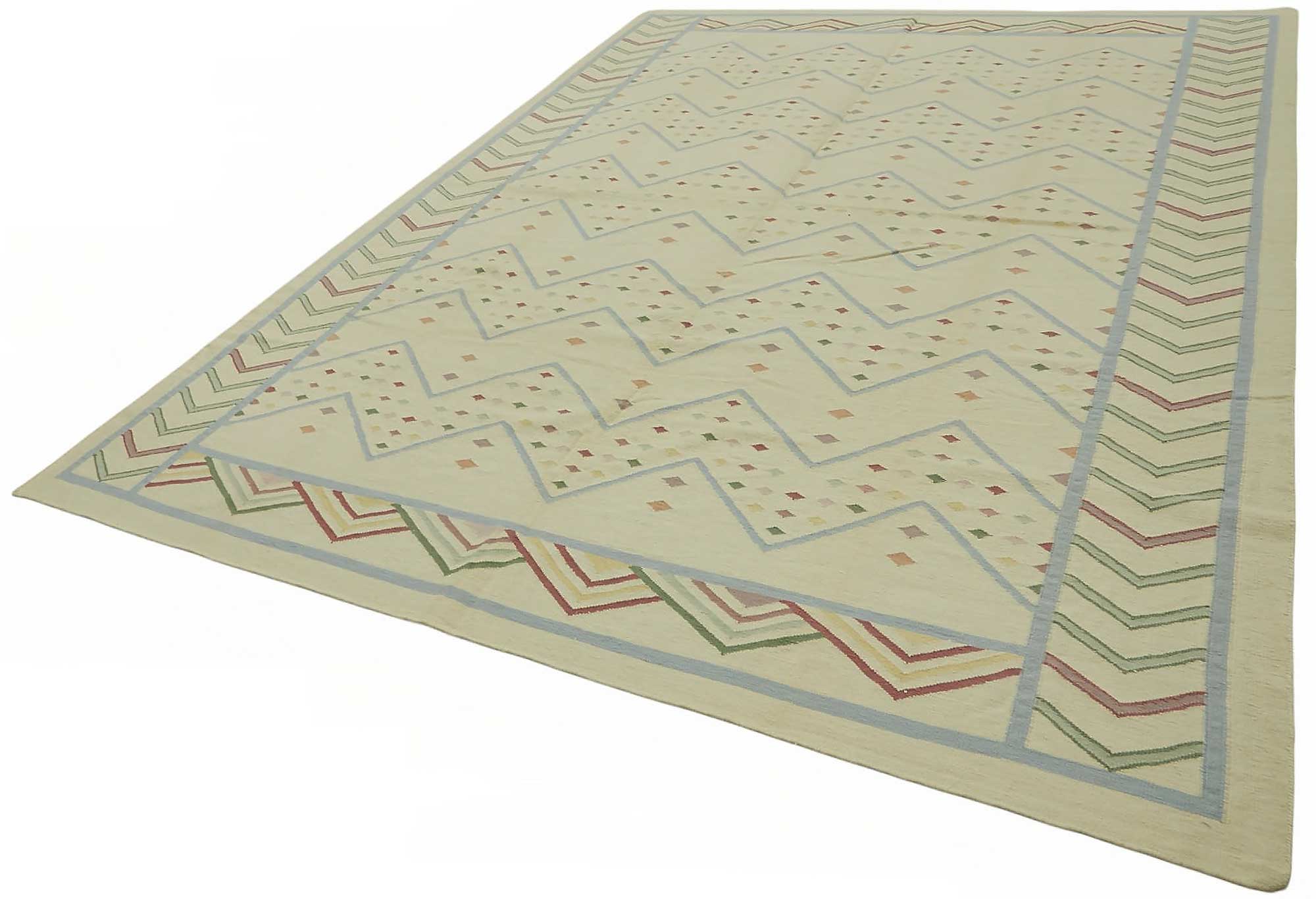 9x12 Geometric Dhurrie Kilim Rug - 48873