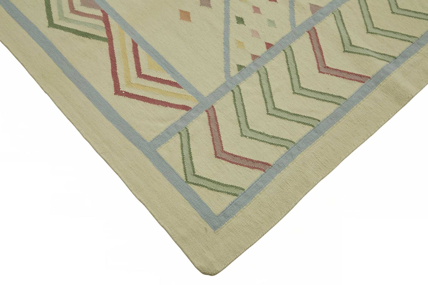 9x12 Geometric Dhurrie Kilim Rug - 48873