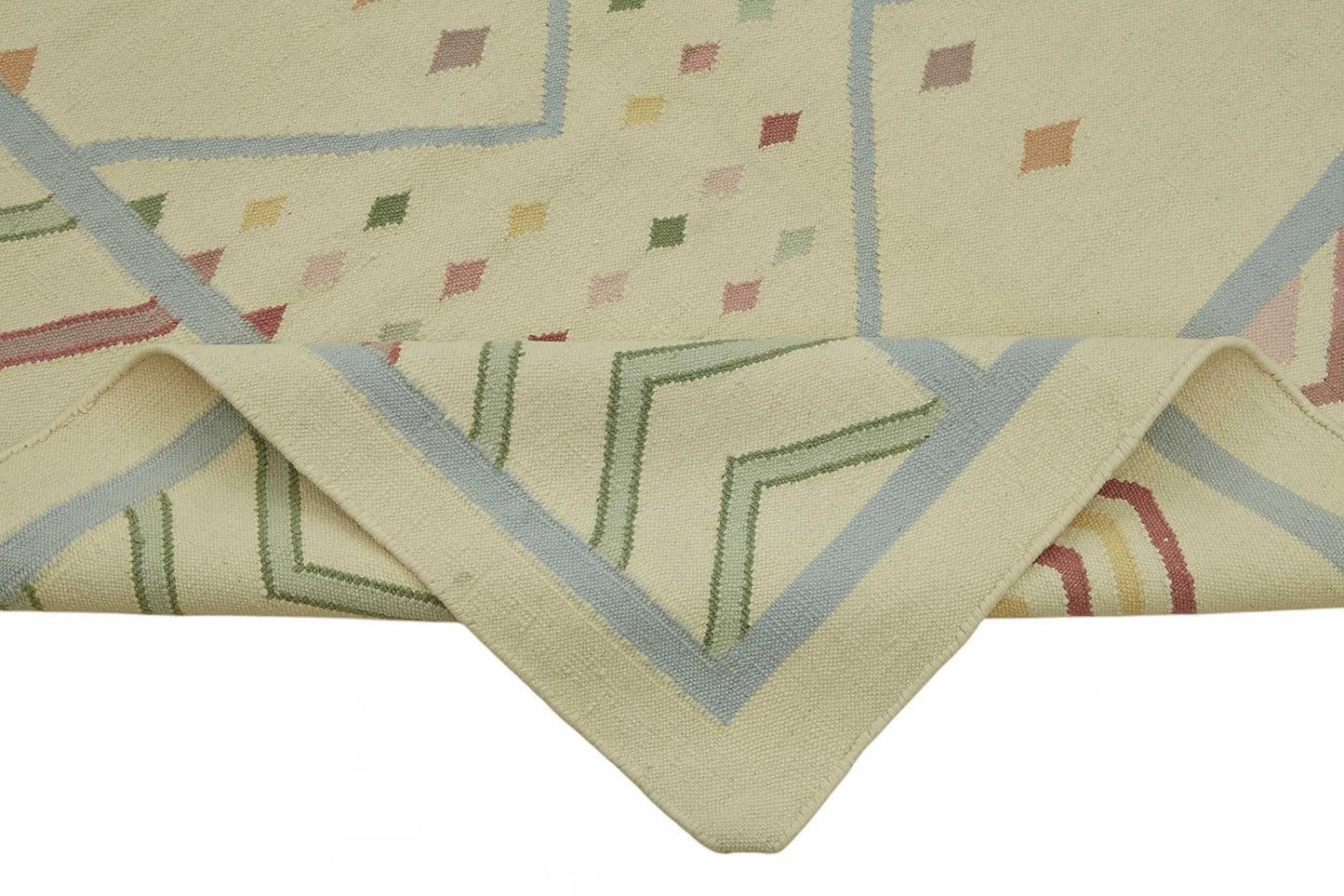 9x12 Geometric Dhurrie Kilim Rug - 48873