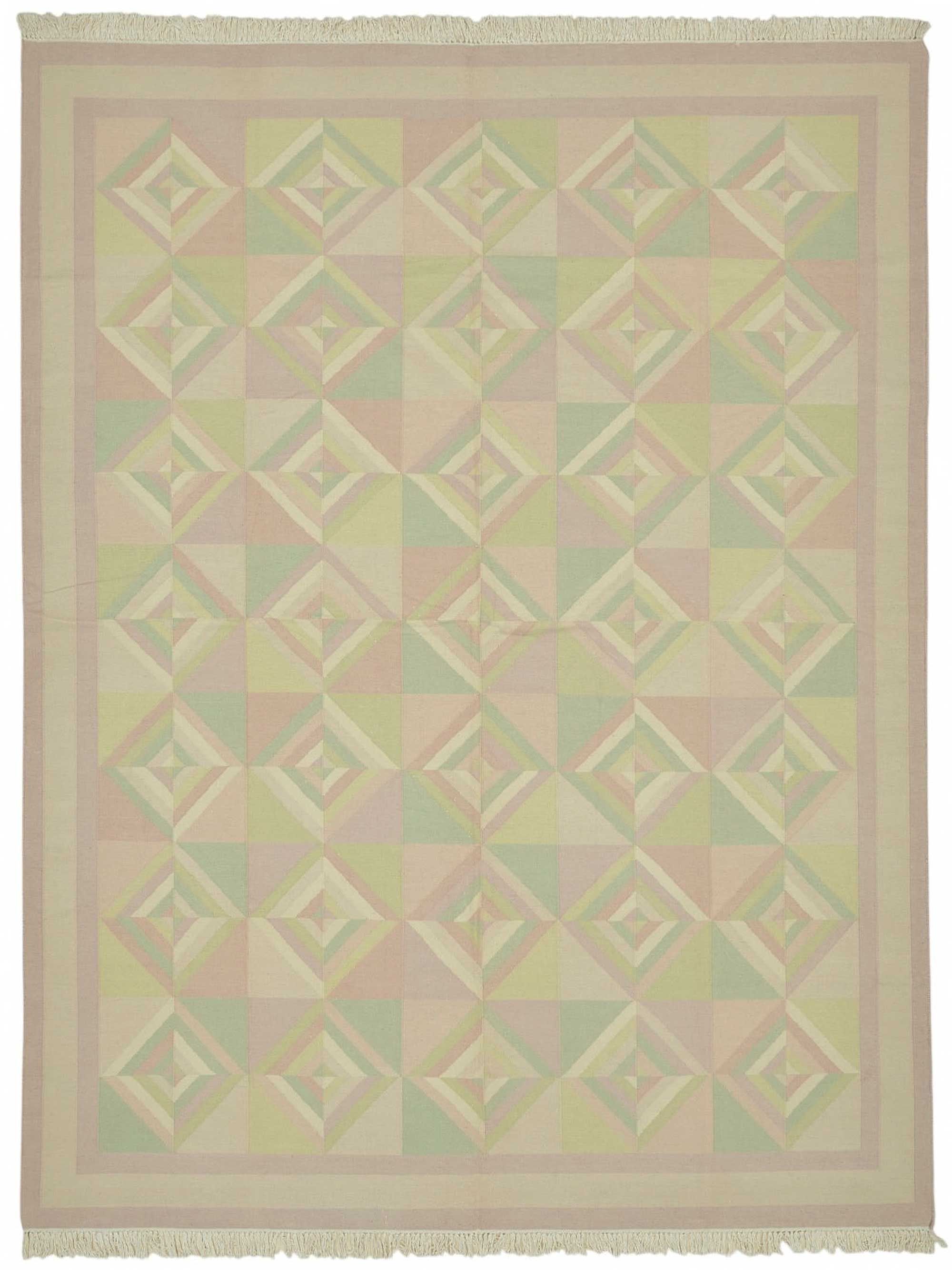 9x12 Modern Geometric Dhurrie Kilim Rug - 48875