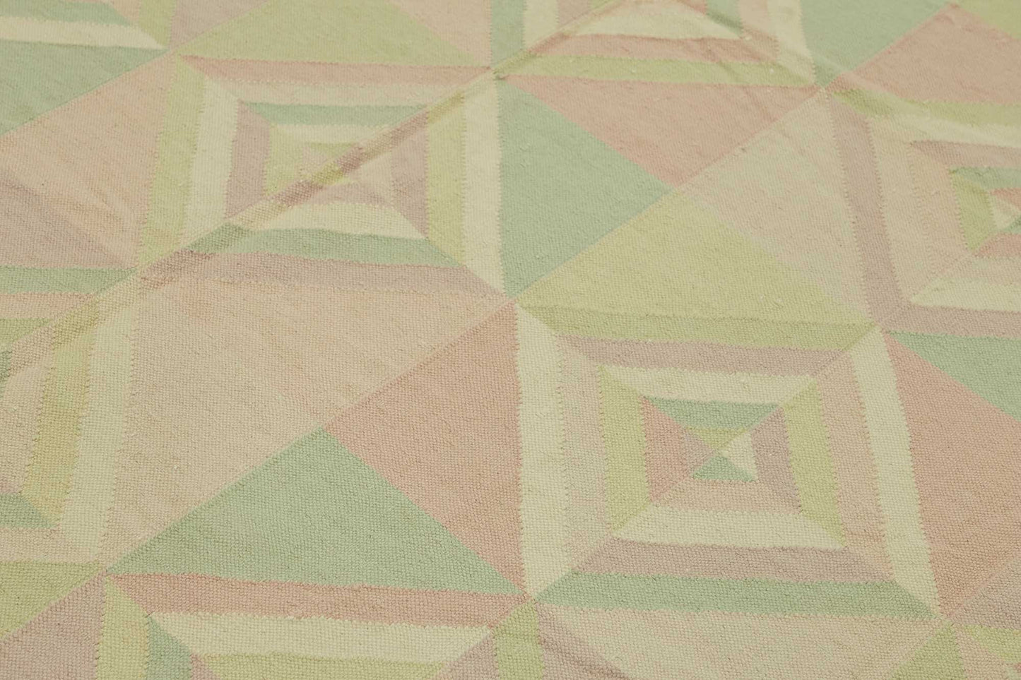 9x12 Modern Geometric Dhurrie Kilim Rug - 48875