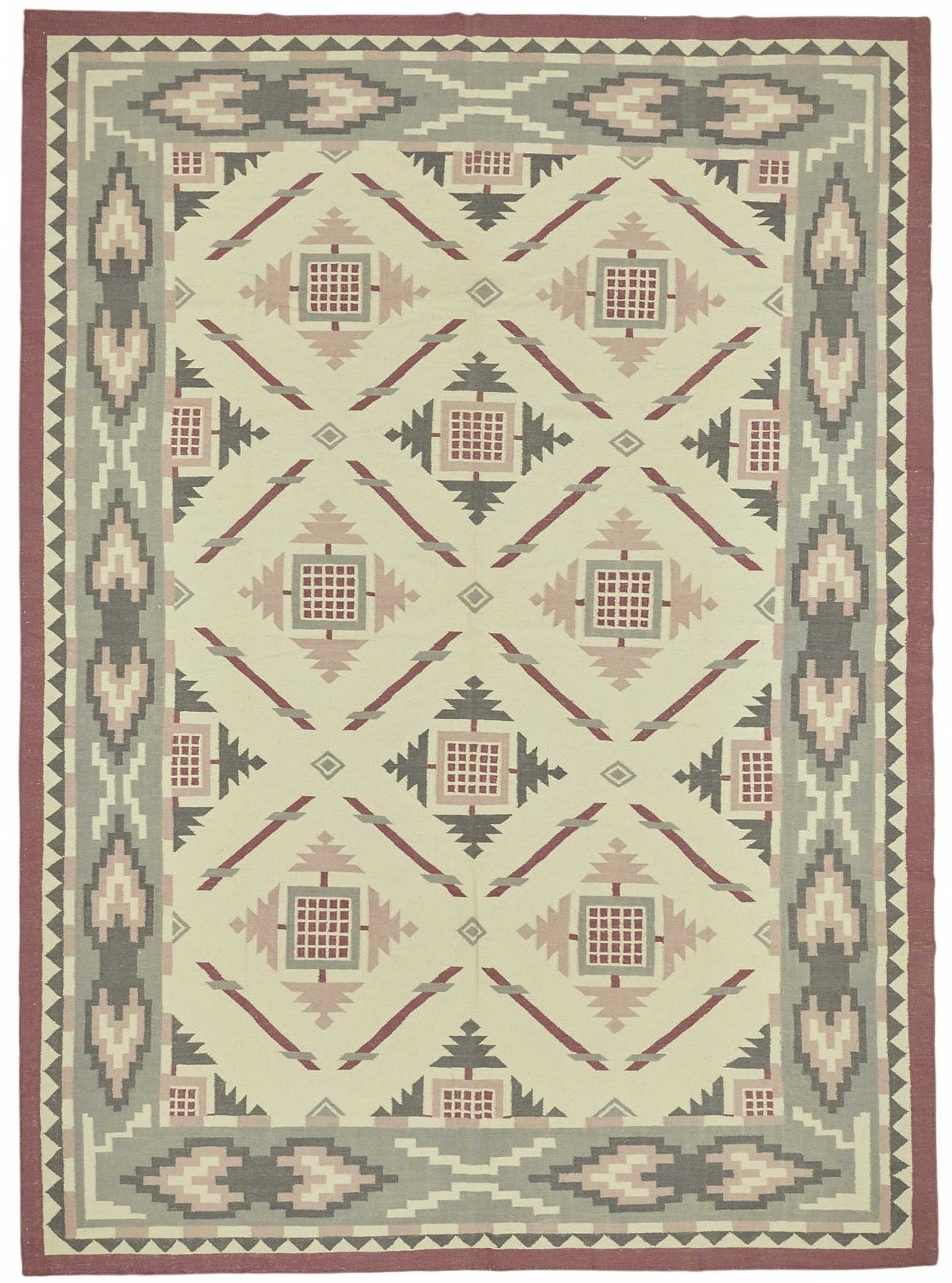 10x13 Handwoven Dhurrie Kilim Rug - 48876