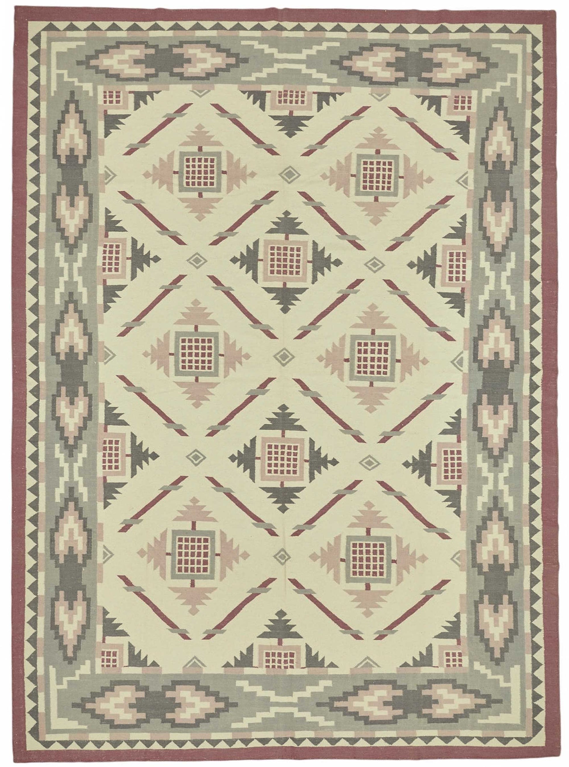 10x13 Handwoven Dhurrie Kilim Rug - 48876
