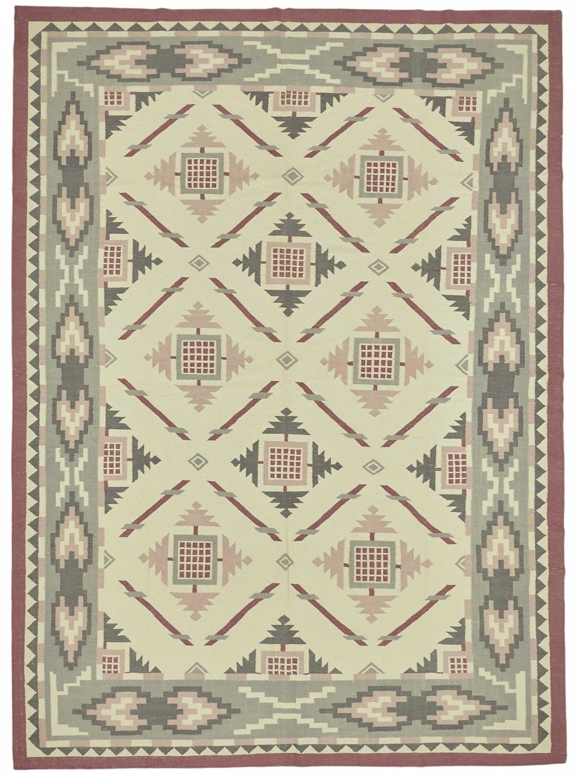 10x13 Handwoven Dhurrie Kilim Rug - 48876