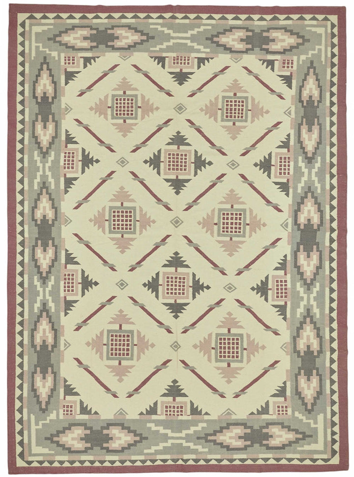 10x13 Handwoven Dhurrie Kilim Rug - 48876