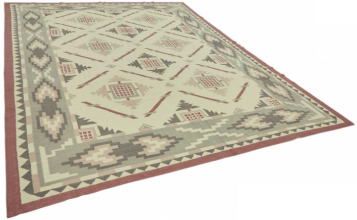 10x13 Handwoven Dhurrie Kilim Rug - 48876