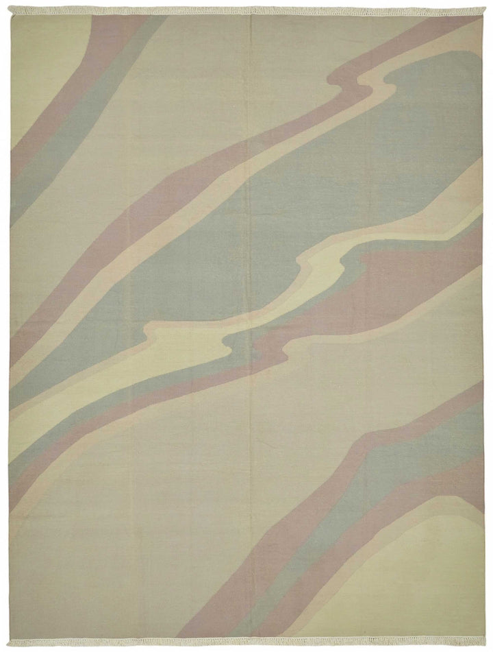 9x12 Modern Design Dhurrie Kilim Rug - 48878