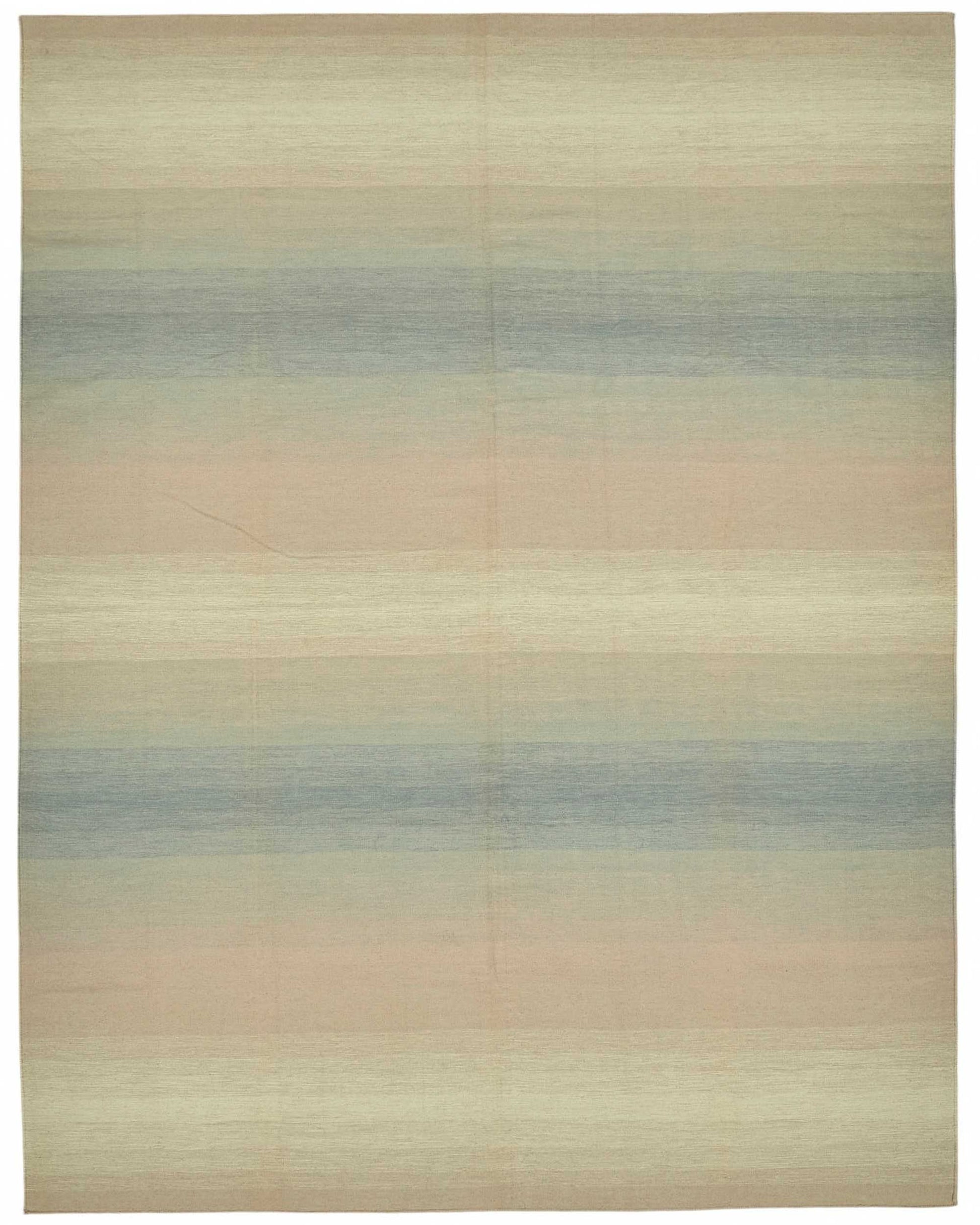 9x11 Striped Dhurrie Kilim Rug - 48880