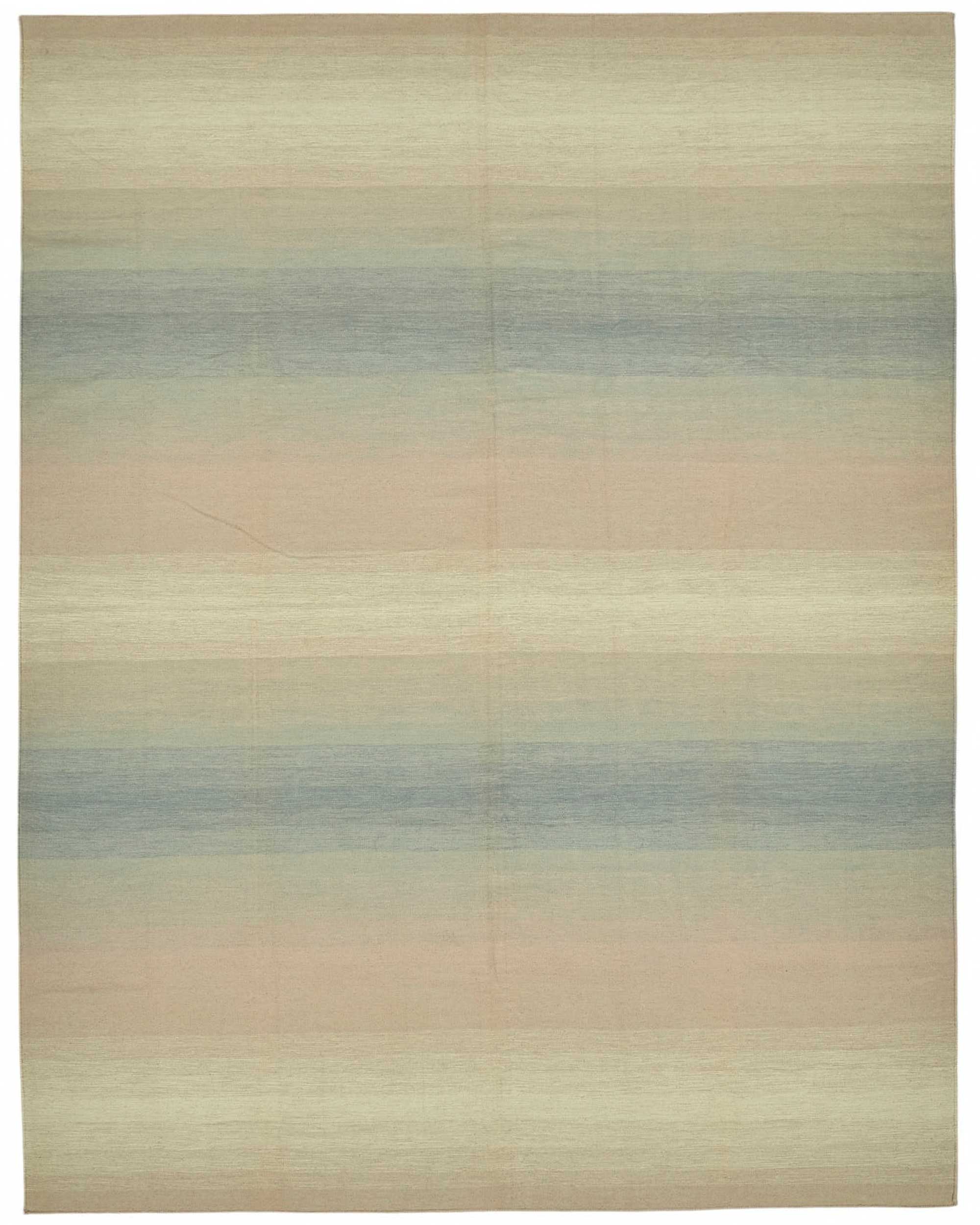 9x11 Striped Dhurrie Kilim Rug - 48880