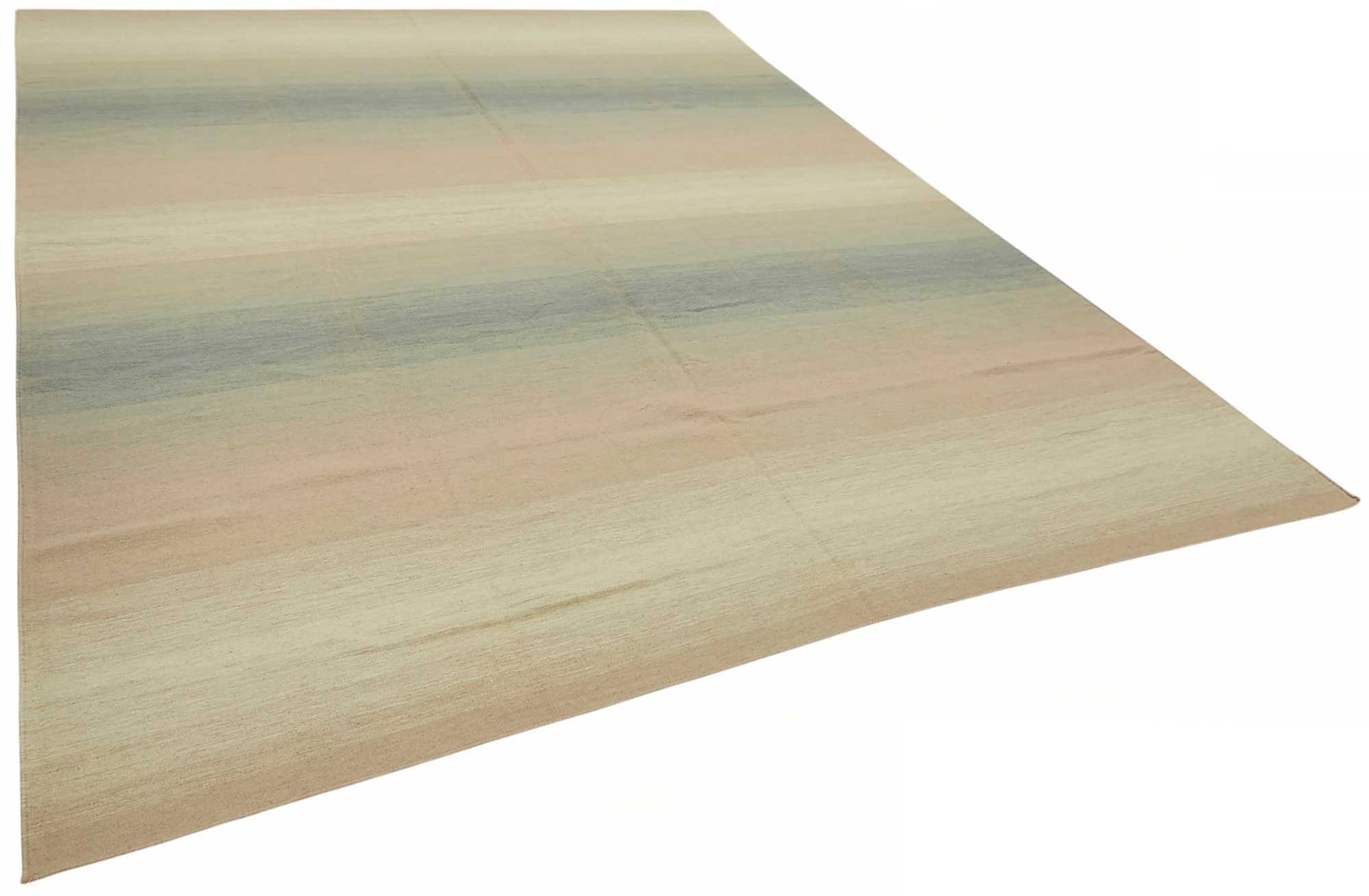 9x11 Striped Dhurrie Kilim Rug - 48880