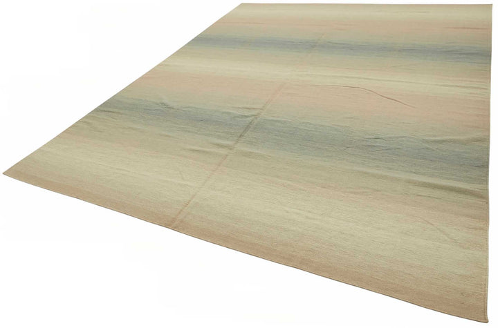 9x11 Striped Dhurrie Kilim Rug - 48880