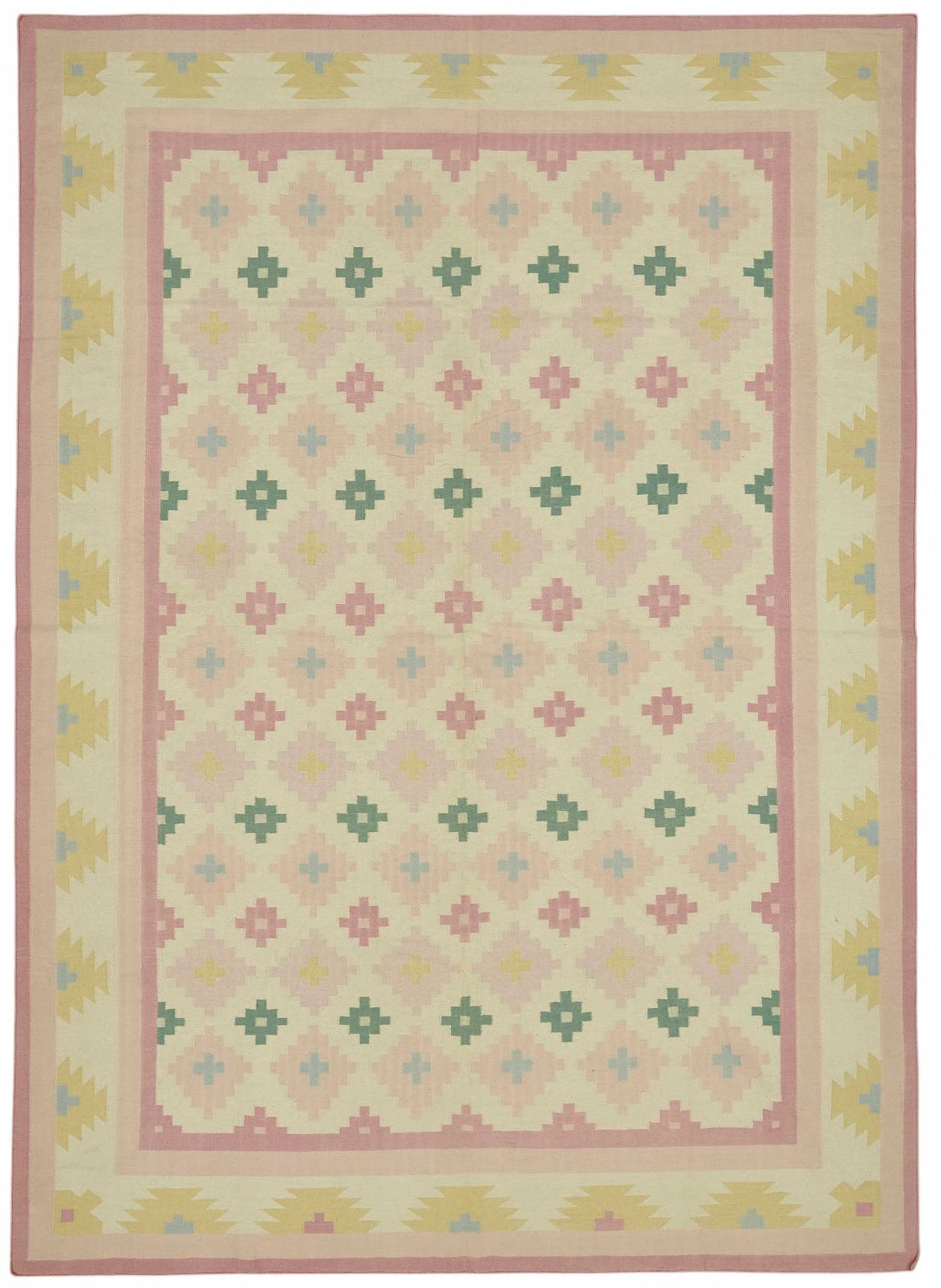 10x14 Geometric Dhurrie Kilim Rug - 48881