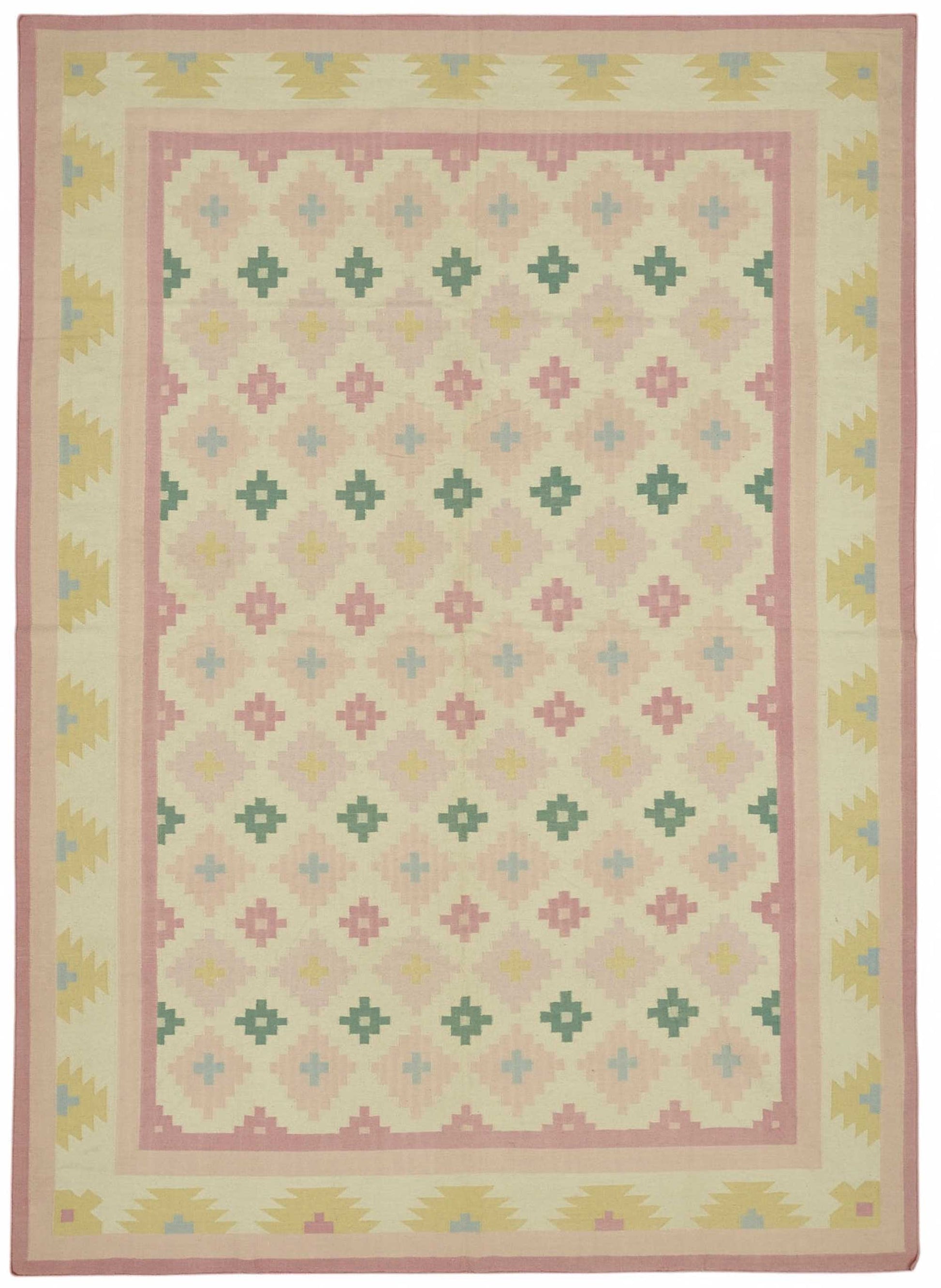 10x14 Geometric Dhurrie Kilim Rug - 48881