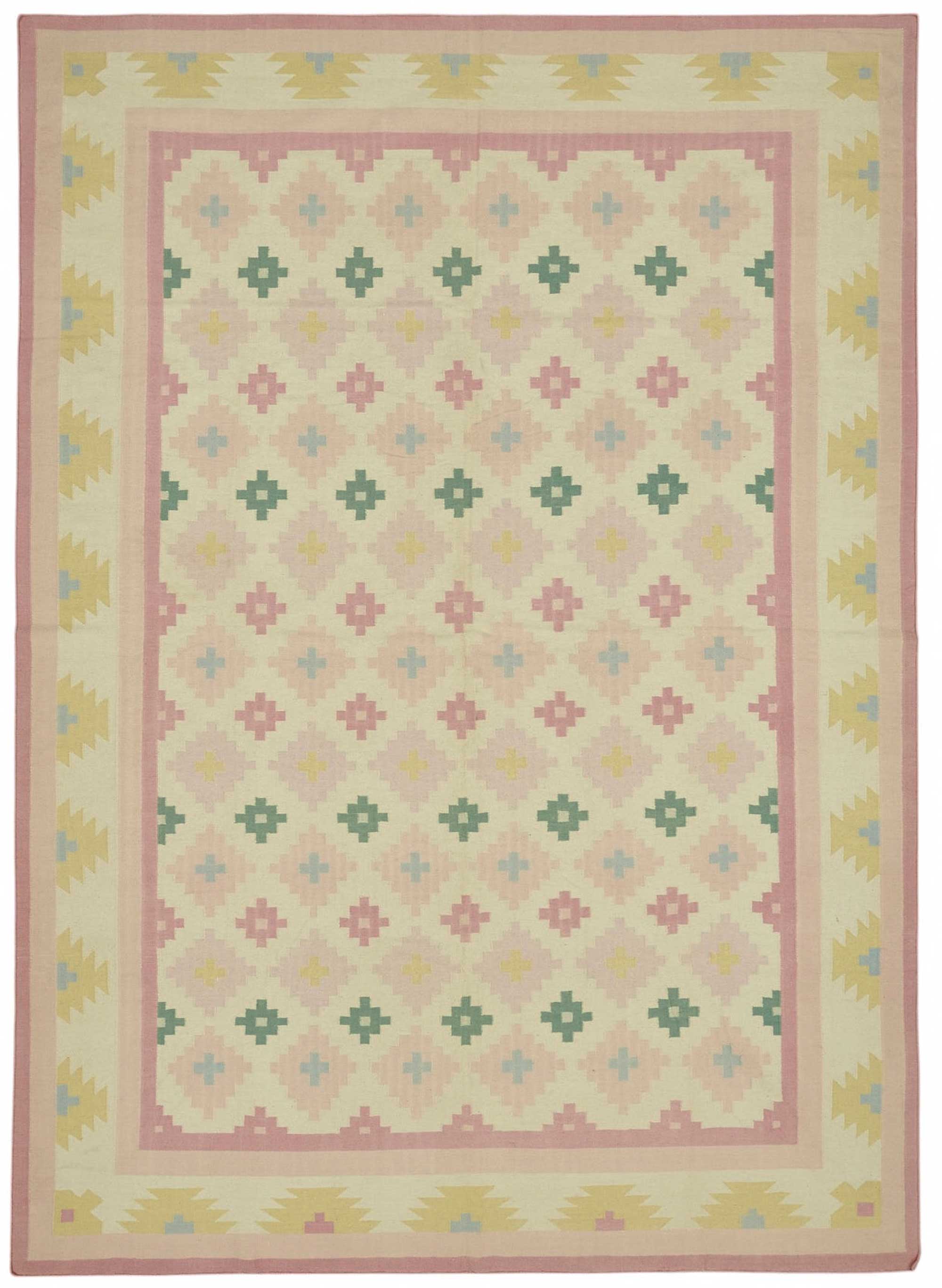 10x14 Geometric Dhurrie Kilim Rug - 48881