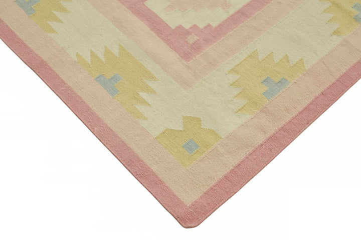 10x14 Geometric Dhurrie Kilim Rug - 48881