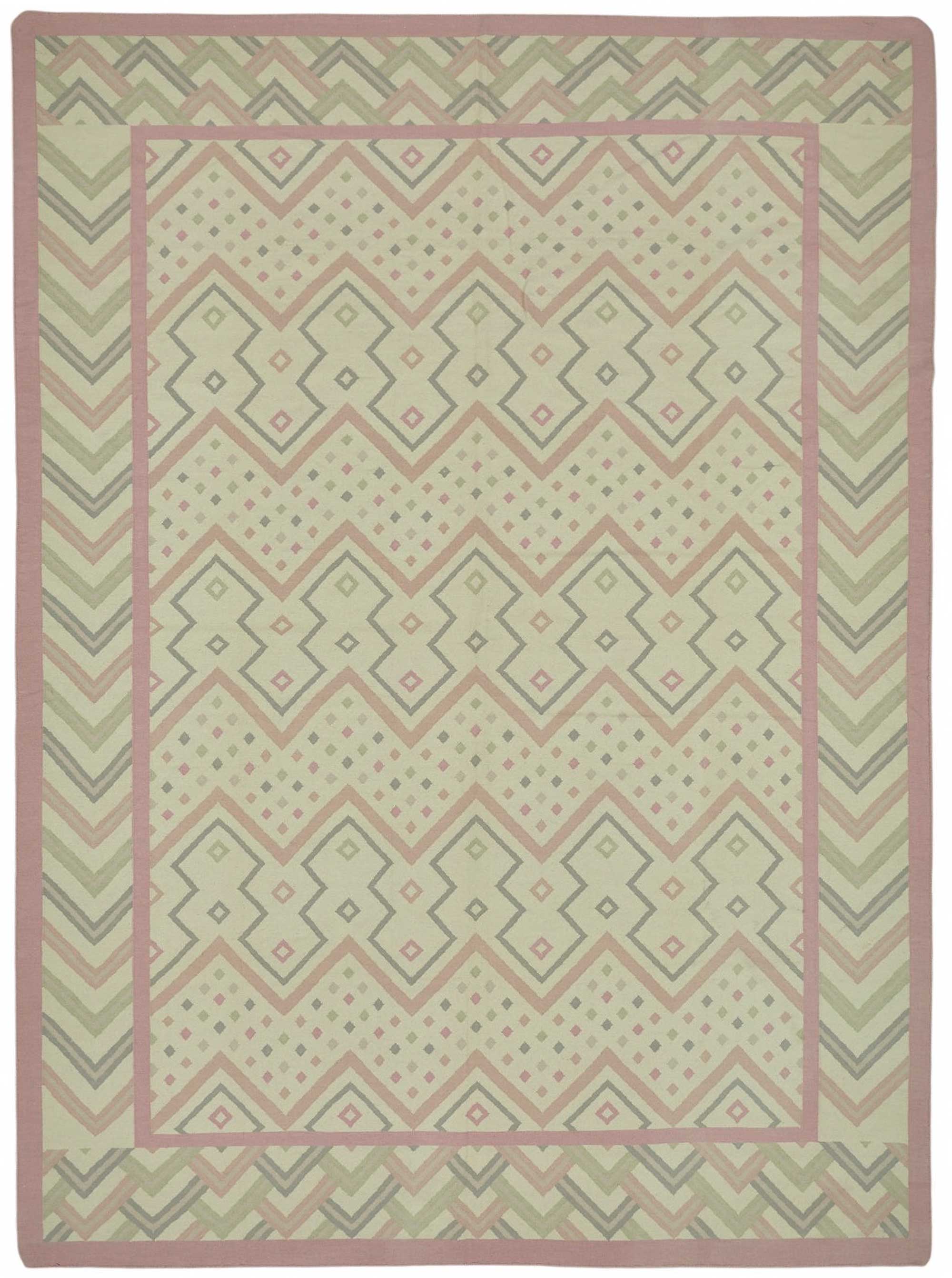 10x13 Geometric Dhurrie Kilim Rug - 48883