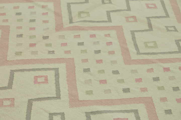 10x13 Geometric Dhurrie Kilim Rug - 48883