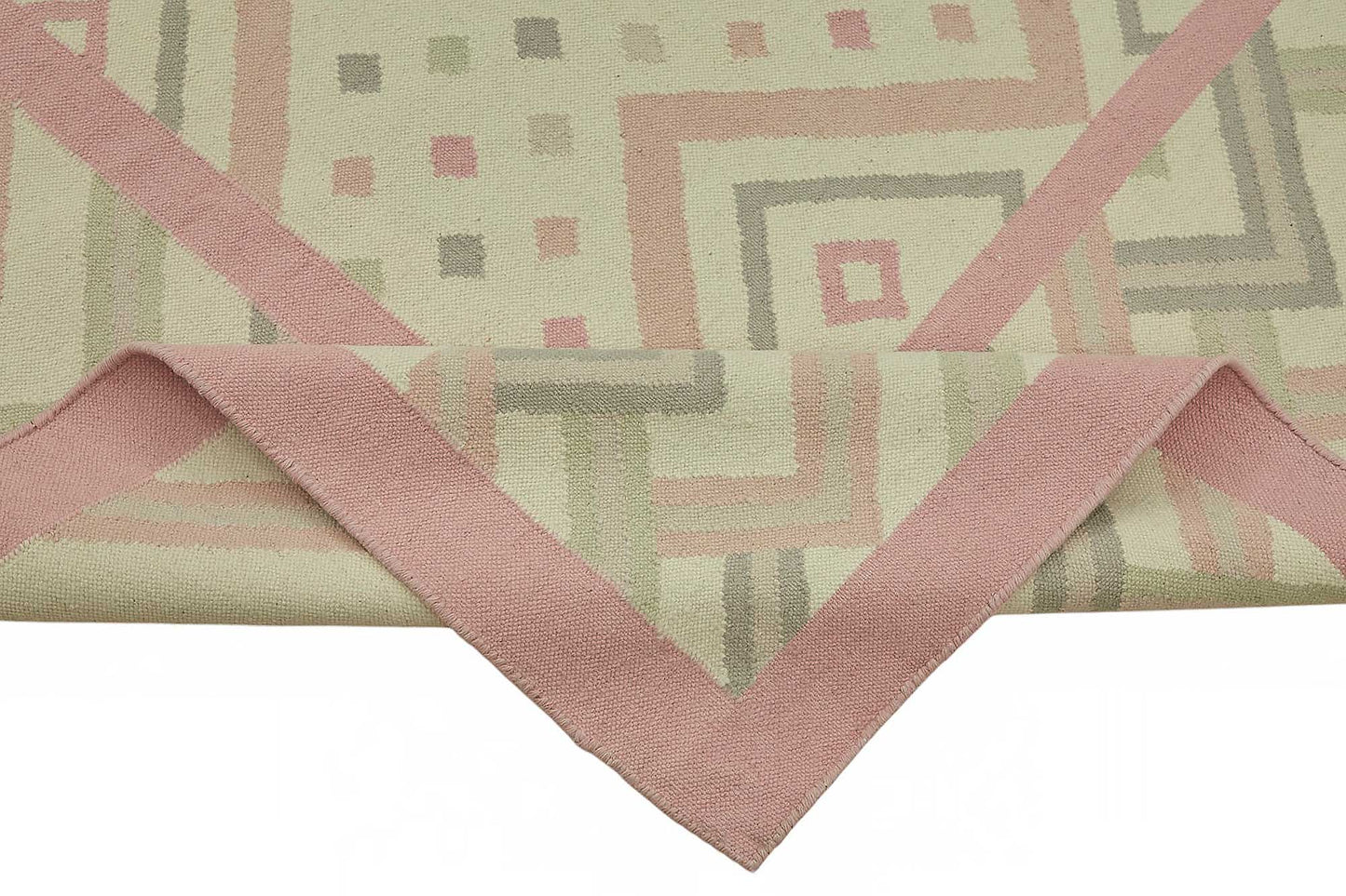 10x13 Geometric Dhurrie Kilim Rug - 48883