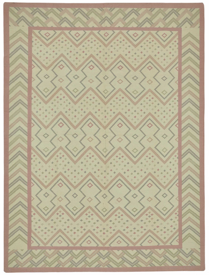 10x14 Hand-Woven Dhurrie Kilim Rug - 48885
