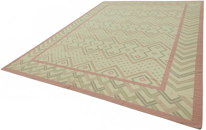 10x14 Hand-Woven Dhurrie Kilim Rug - 48885