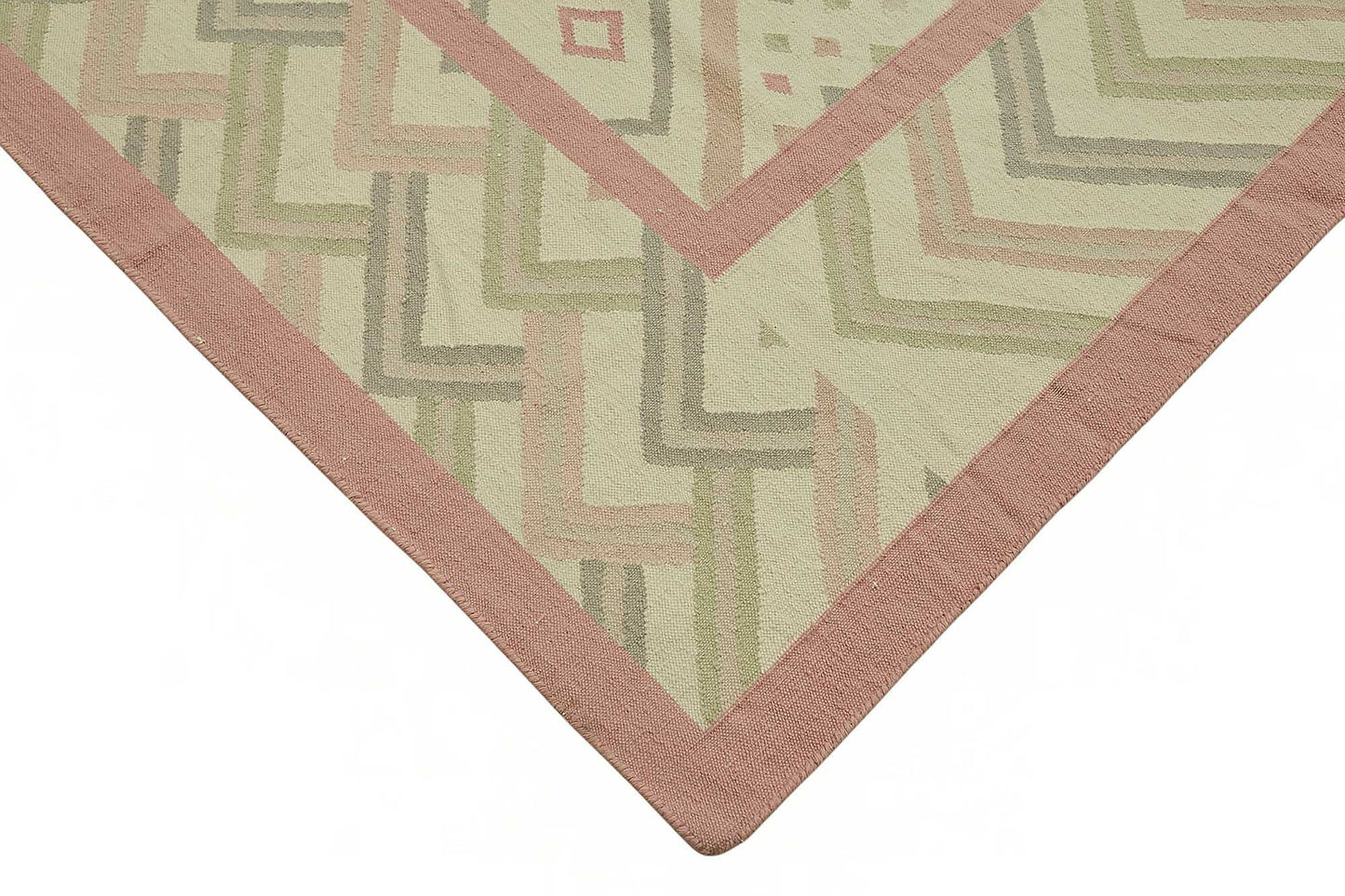 10x14 Hand-Woven Dhurrie Kilim Rug - 48885