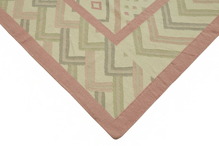 10x14 Hand-Woven Dhurrie Kilim Rug - 48885