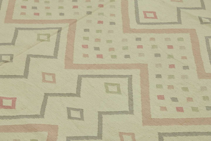 10x14 Hand-Woven Dhurrie Kilim Rug - 48885