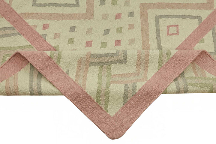 10x14 Hand-Woven Dhurrie Kilim Rug - 48885