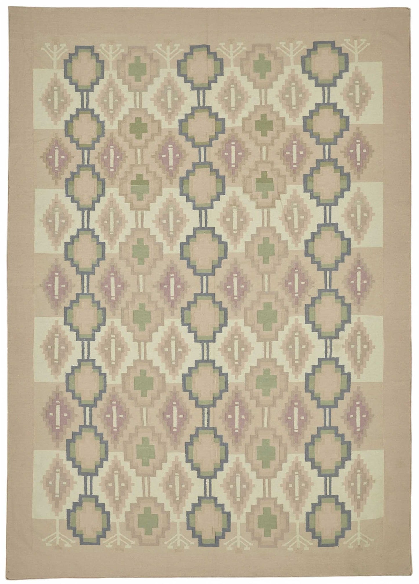 9x13 Geometric Dhurrie Kilim Rug - 48886