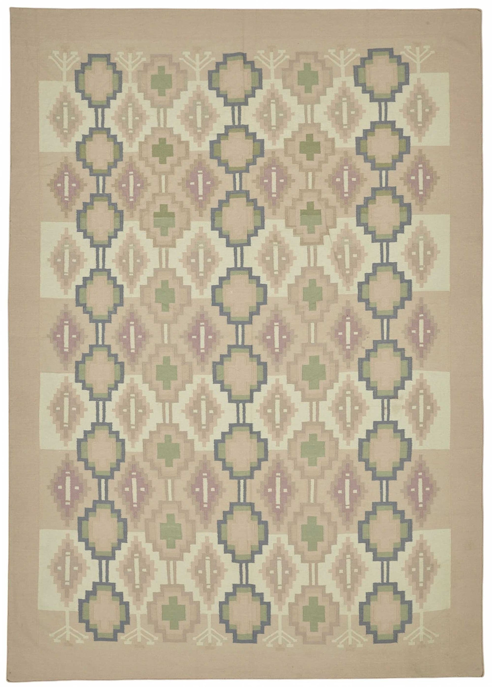 9x13 Geometric Dhurrie Kilim Rug - 48886